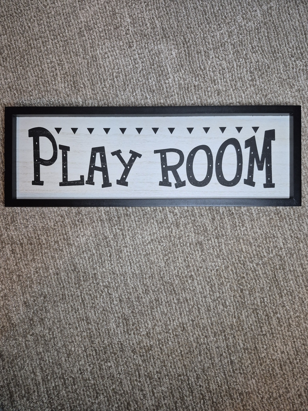 Hobby Lobby Play Room Sign - Black and White